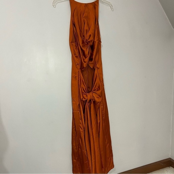 NWT Andrea Iyamah Orange Dress | Luxury Resortwear | Coastal Vacay | Cut Out - Picture 12 of 17